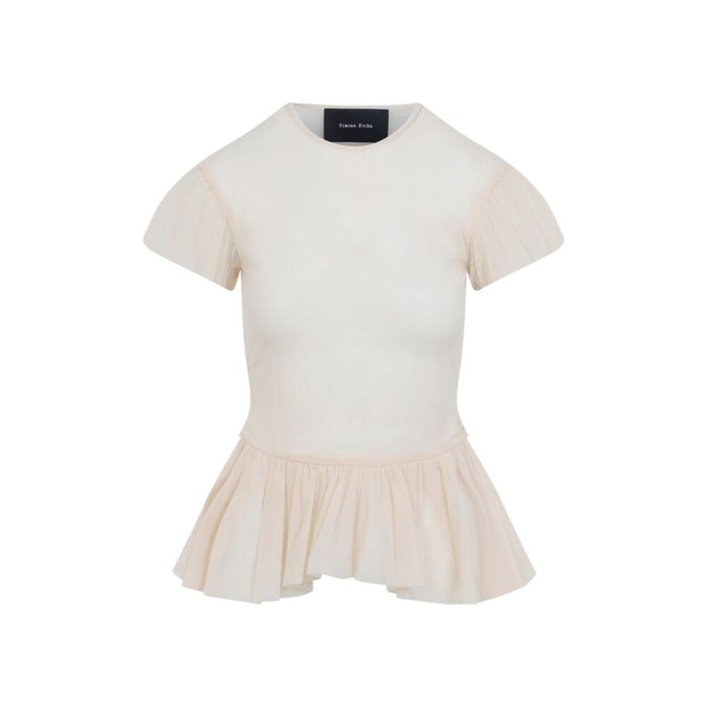 Simone Rocha Sheer Ballet Peplum Top Women